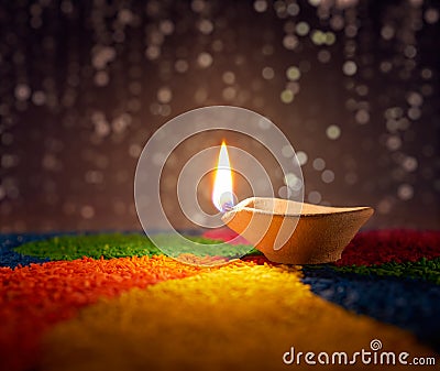 Diwali oil lamp Stock Photo