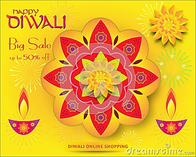 Diwali sale Vector Illustration