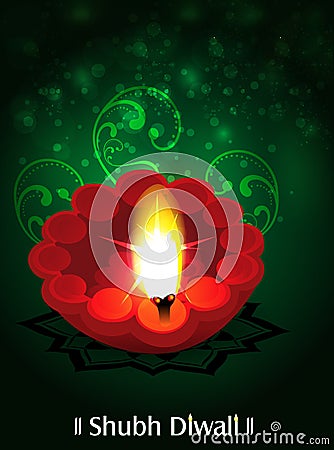 Diwali Traditional Background Vector Illustration