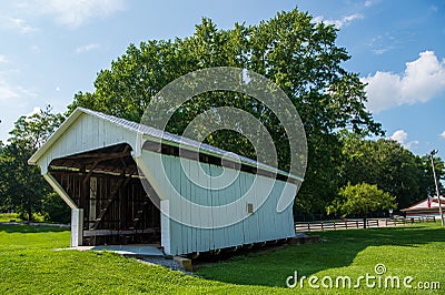 Dixon's Branch Covered Bridge in Preble County, Ohio Stock Photo