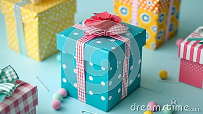 DIY Back to School Gift Boxes for Crafty Fun Stock Photo