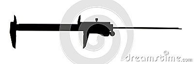 DIY - Silhouette of Vernier Caliper Stock Photo