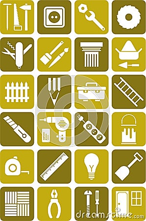 DIY tools icons Vector Illustration