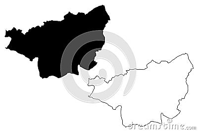 Diyarbakir map vector Vector Illustration
