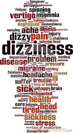 Dizziness word cloud Vector Illustration