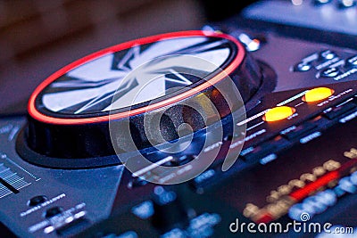 DJ console Stock Photo