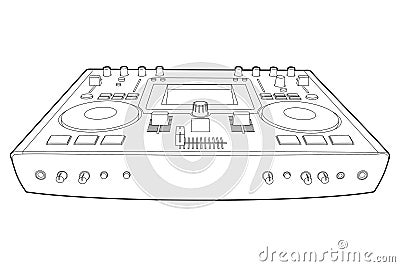 DJ Mixer Vector Illustration