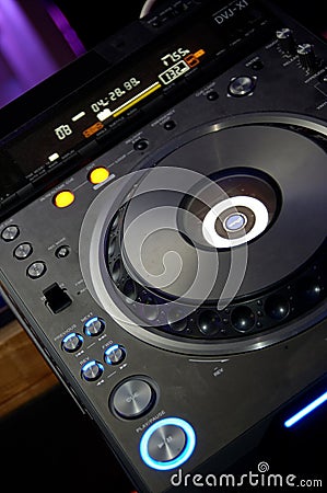 DJ turntable Stock Photo