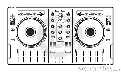 DJ Usb Controller Vector Illustration