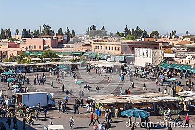 Djemaa el Fna square in Marrakech Editorial Stock Photo