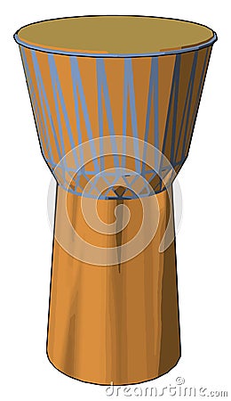 A versatile drum Jembe vector or color illustration Vector Illustration