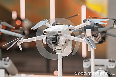 DJI Mavic mini 3 on display in the showroom. Thailand, Bangkok, 14 march 2024 Editorial Stock Photo