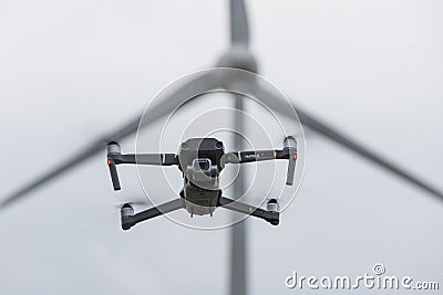 Dji mavic pro 2 drone flying outside near siegen germany Editorial Stock Photo