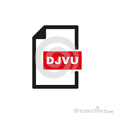 The DJVU icon. File format symbol. Flat Vector Illustration