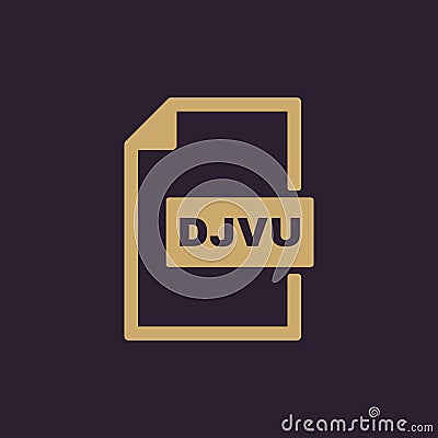 The DJVU icon. File format symbol. Flat Vector Illustration