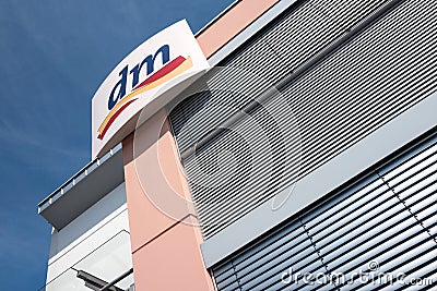 Dm sign at branch Editorial Stock Photo