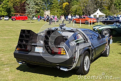 DMC Delorean, the actual car that was used in the film Back to the Future Editorial Stock Photo