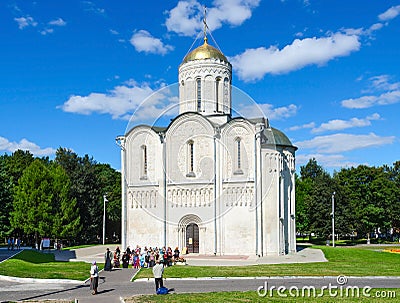 Dmitrievsky (Dmitrovsky) Cathedral, Vladimir, Russia Editorial Stock Photo