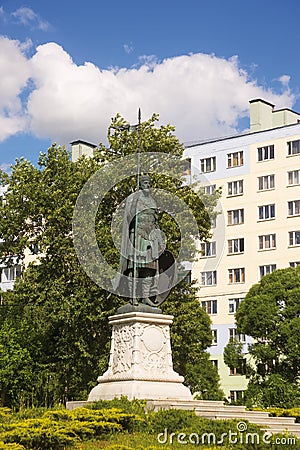 Dmitry Solunsky Monument on the square at the city railway stat Editorial Stock Photo