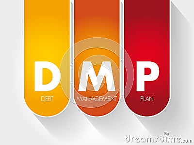 DMP - Debt Management Plan acronym Stock Photo