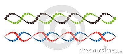 DNA Abstract icon and element collection. Futuristic technology Vector Illustration