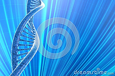 DNA in beautiful background Cartoon Illustration