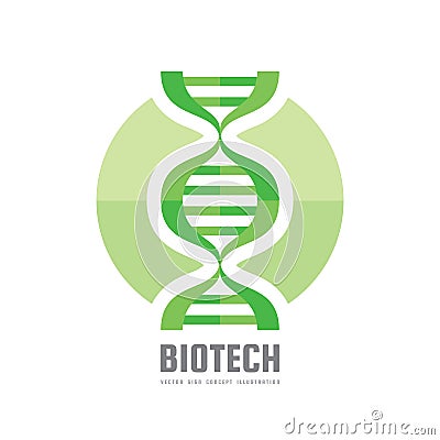 DNA BioTechnology - vector logo template concept illustration. Medical science creative symbol. Human biological genetic structure Vector Illustration