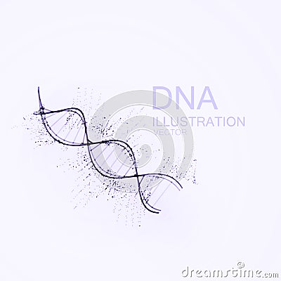 DNA chain vector illustration. Vector Illustration