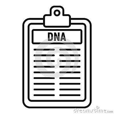 Dna checkboard icon, outline style Vector Illustration