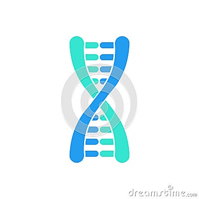 DNA or chromosome abstract strand symbol set. Vector illustration. Vector Illustration