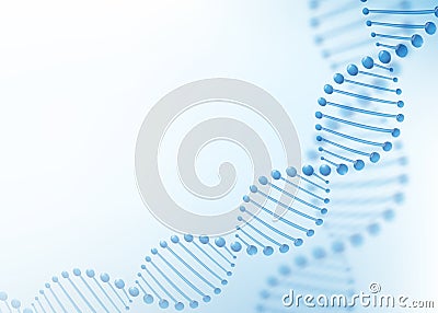 DNA chromosome concept. Science technology vector background for biomedical, health, chemistry design. 3D style Vector Illustration