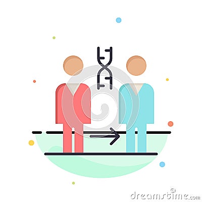 Dna, Cloning, Patient, Hospital, Health Abstract Flat Color Icon Template Vector Illustration