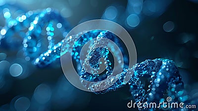 DNA double helix strands forming an elegant, abstract pattern symbolizing genetic code Stock Photo