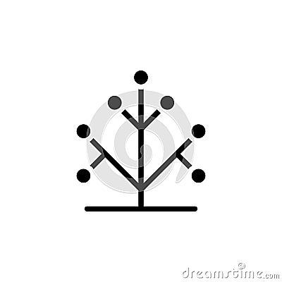 DNA, genetic icon - tree with green leaves Stock Photo