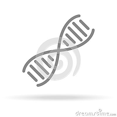 DNA, Genetics Icon In Trendy Thin Line Style Isolated On White Background. Medical Symbol For Your Design, Apps, Logo Vector Illustration