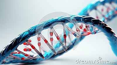 DNA genome structure isolated on white background Stock Photo