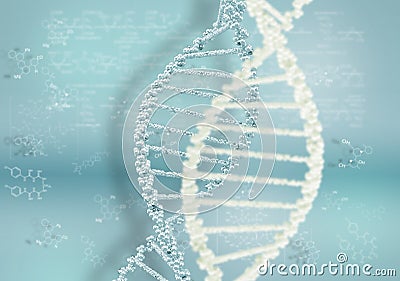 DNA helix against the colored background Stock Photo