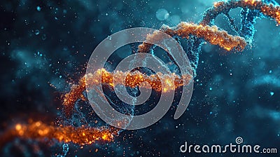 DNA helix, biotechnology science concept Stock Photo