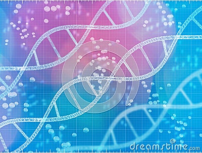 Dna helix, computer analysis and testing Stock Photo