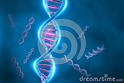 DNA Cartoon Illustration