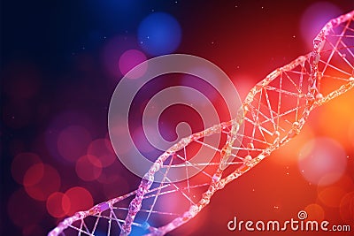 DNA helix drives genetic engineering and laboratory research breakthroughs Stock Photo