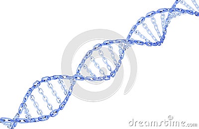 DNA Helix Glass Chain Link Stock Photo