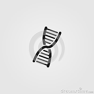 DNA helix icon. Genome sequence symbol. Biology, scientific research, genetics concept Vector Illustration