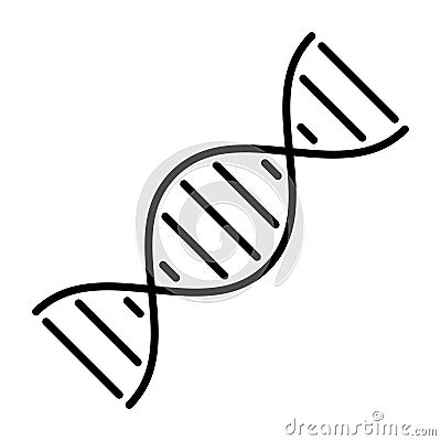 DNA helix icon template, human DNA genetic symbol, gene biology Vector Illustration