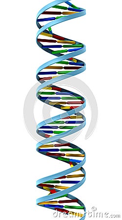 DNA helix isolated Stock Photo