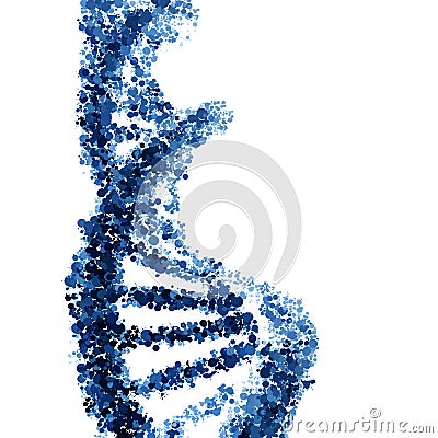 DNA helix isolated on white Vector Illustration