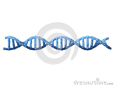 DNA helix isolated on white background Stock Photo