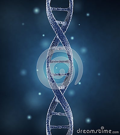 DNA helix molecules. Science concept 3D Stock Photo