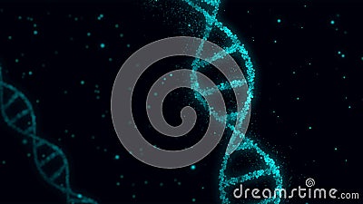 DNA helix particles illustration Cartoon Illustration