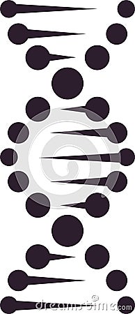 Dna helix rotating and forming a double helix structure, creating a dynamic representation of genetic information and Stock Photo